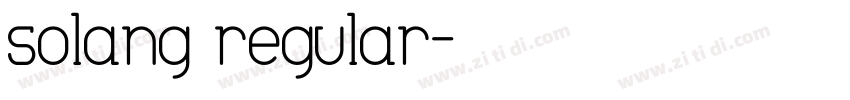 solang regular字体转换